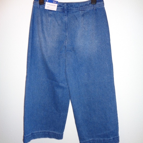 Popsugar Cropped Wide Leg Jeans Size 8 NWT - Picture 1 of 8